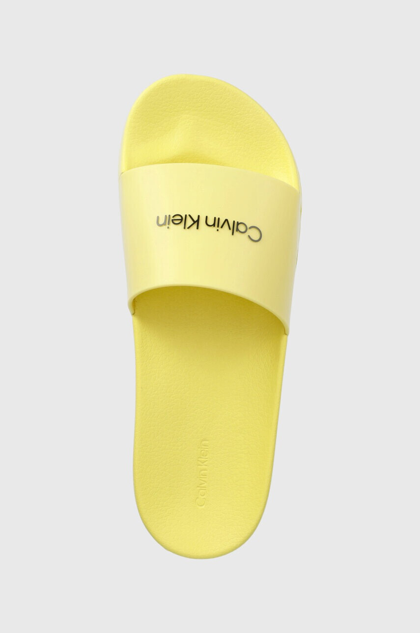 Calvin Klein Чехли POOL SLIDE RUBBER в жълто HM0HM00455 - Pepit.bg