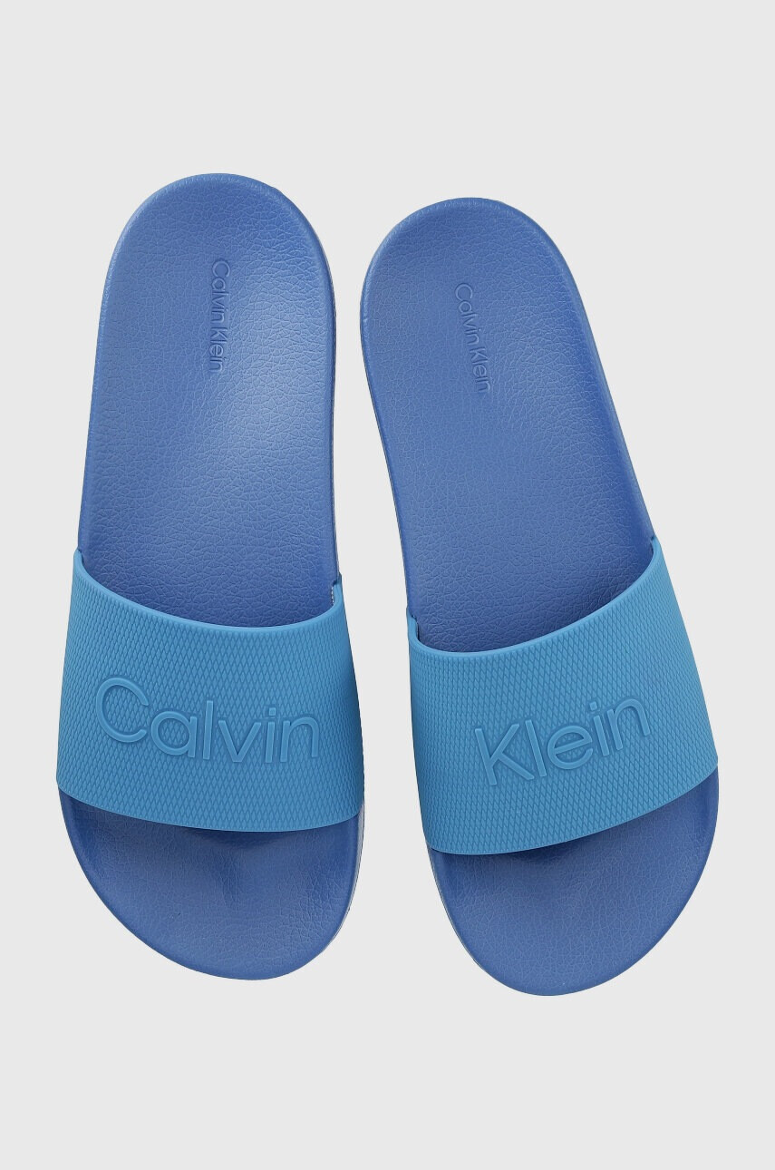 Calvin Klein Чехли POOL SLIDE RUBBER в синьо HM0HM00636 - Pepit.bg