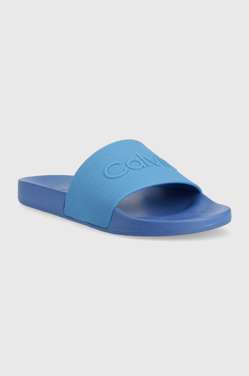 Calvin Klein Чехли POOL SLIDE RUBBER в синьо HM0HM00636 - Pepit.bg