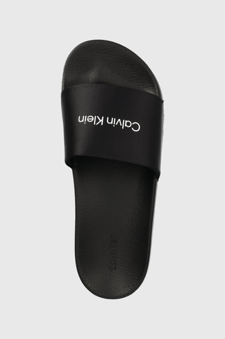 Calvin Klein Чехли POOL SLIDE - SATIN в черно HW0HW01508 - Pepit.bg