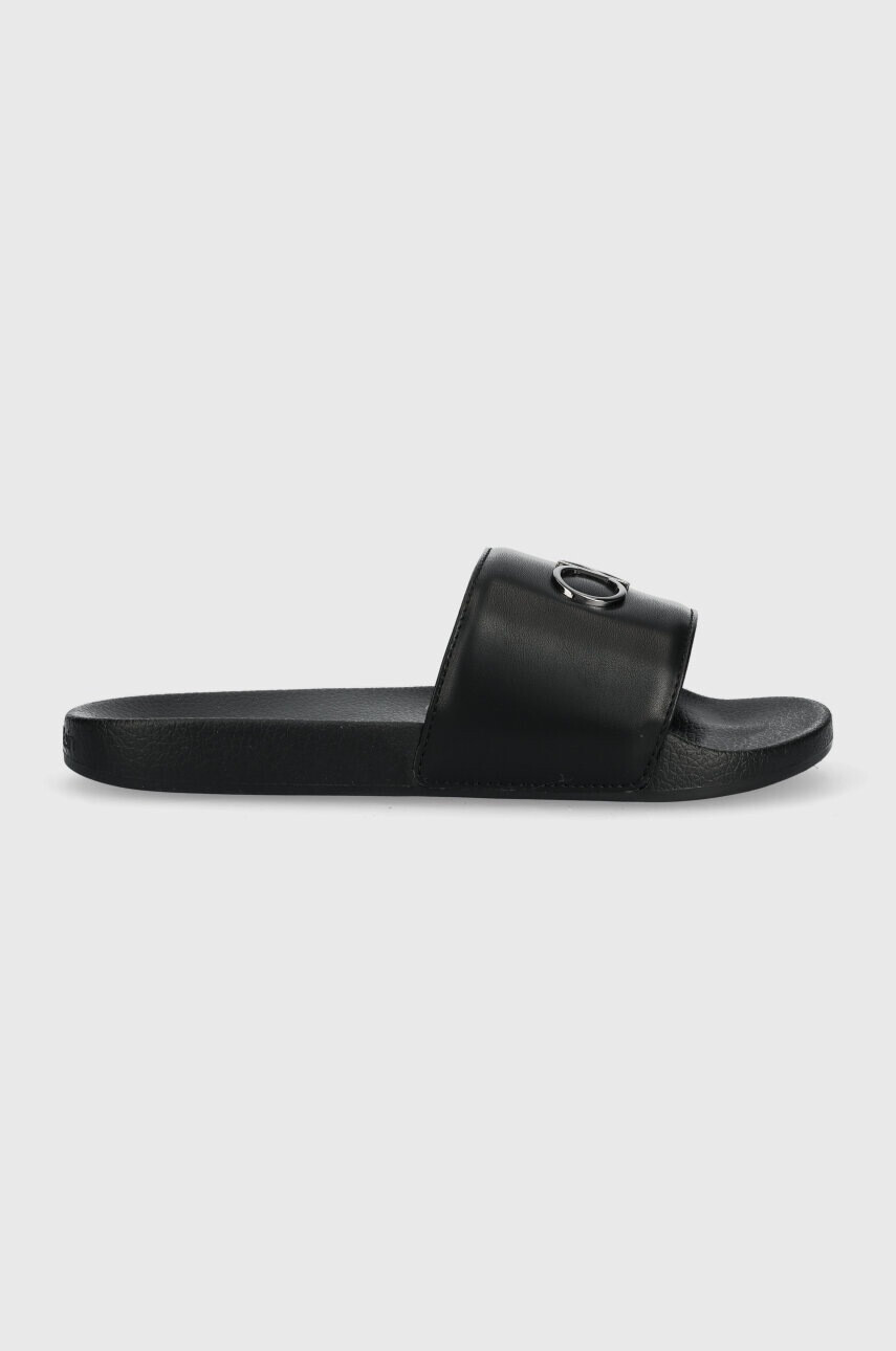 Calvin Klein Чехли POOL SLIDE W/HW в черно с платформа HW0HW01509 - Pepit.bg