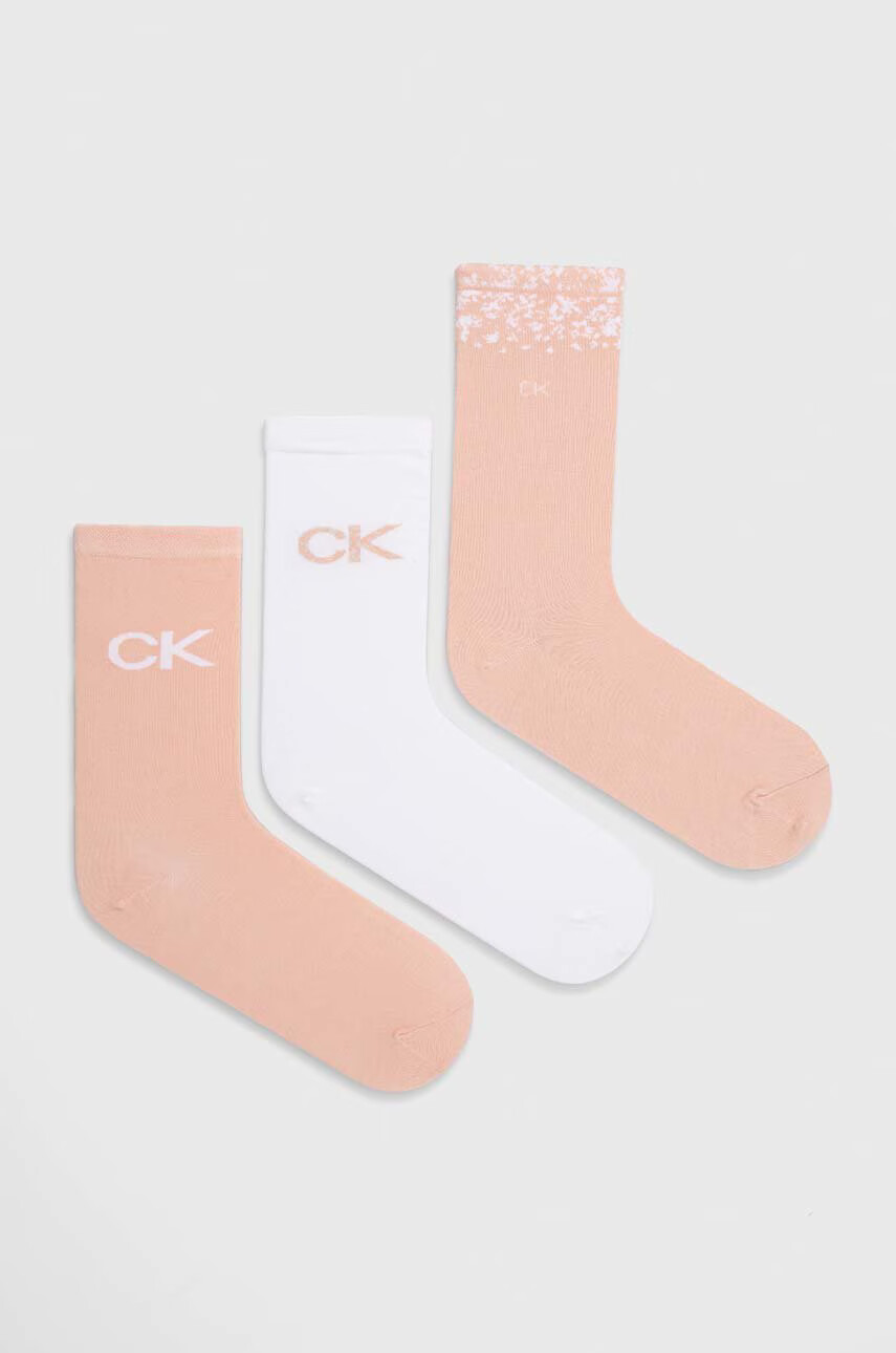 Calvin Klein Чорапи (3 броя) в розово - Pepit.bg