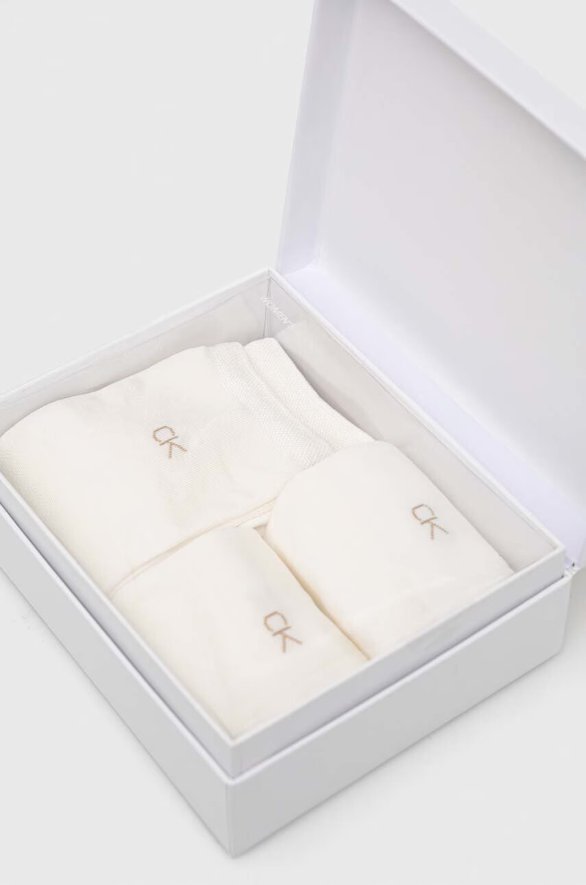 Calvin Klein Чорапи (3 броя) в бяло - Pepit.bg