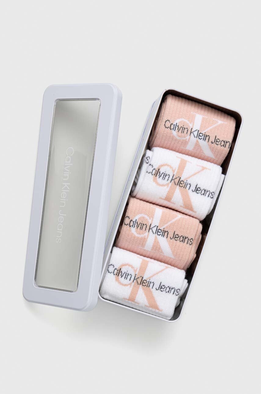 Calvin Klein Чорапи (4 чифта) в розово - Pepit.bg