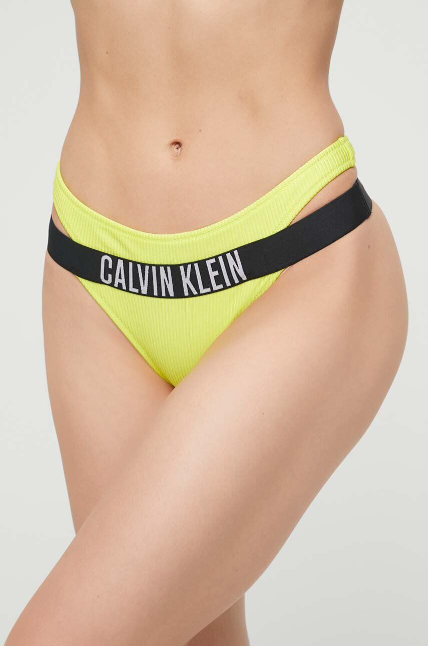 Calvin Klein Долнище на бански тип бразилиана в зелено - Pepit.bg