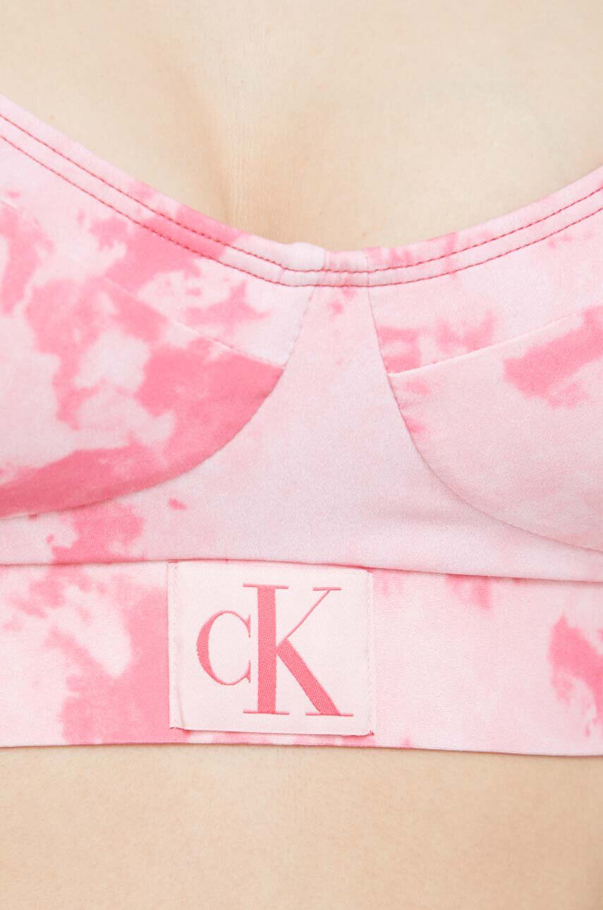 Calvin Klein Горнище на бански в розово с леко подплатена чашка - Pepit.bg