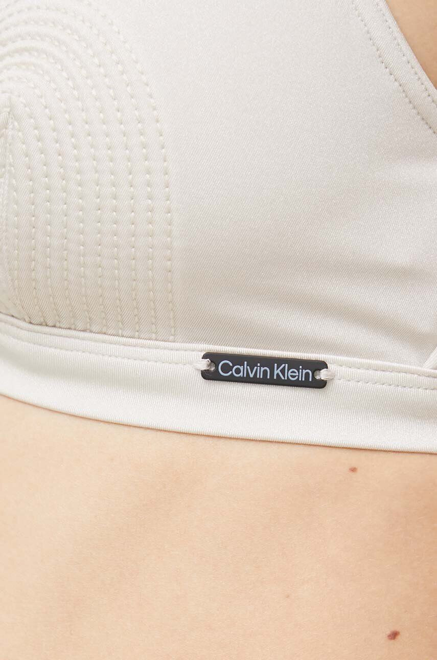 Calvin Klein Горнище на бански в бежово с мека чашка - Pepit.bg