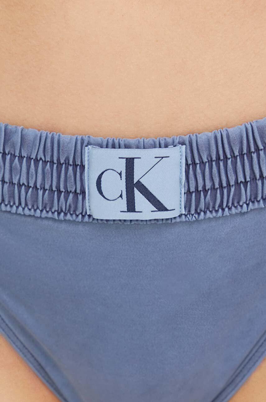 Calvin Klein Горнище на бански в тъмносиньо с леко подплатена чашка - Pepit.bg