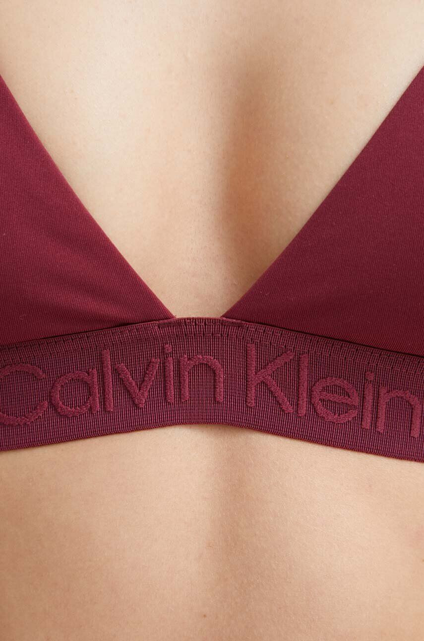 Calvin Klein Горнище на бански в бордо с леко подплатена чашка - Pepit.bg