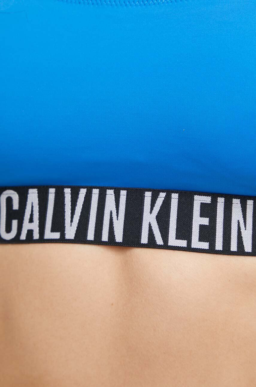 Calvin Klein Горнище на бански в синьо с леко подплатена чашка - Pepit.bg