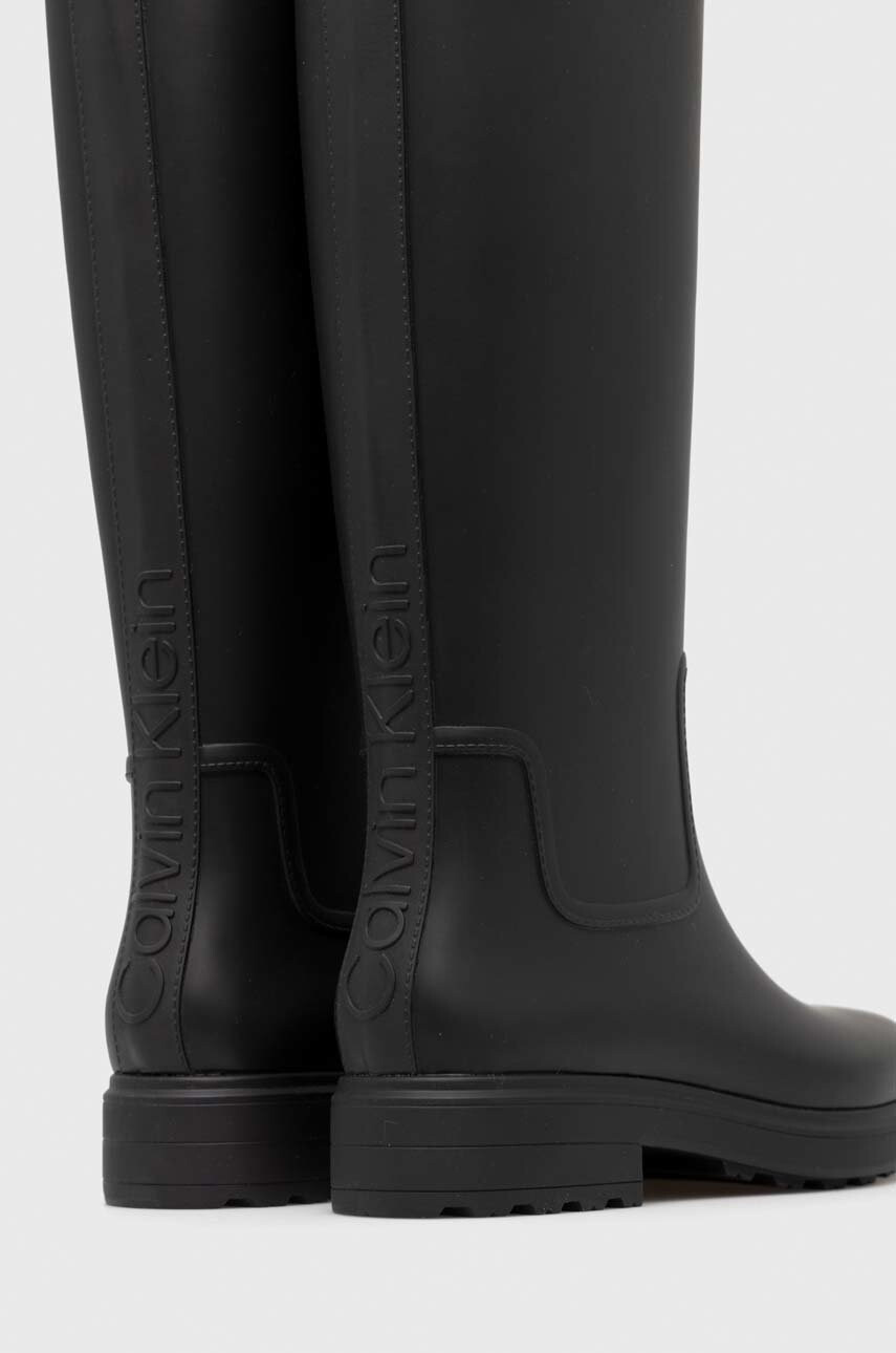Calvin Klein Гумени ботуши Rain Boot Knee в черно - Pepit.bg