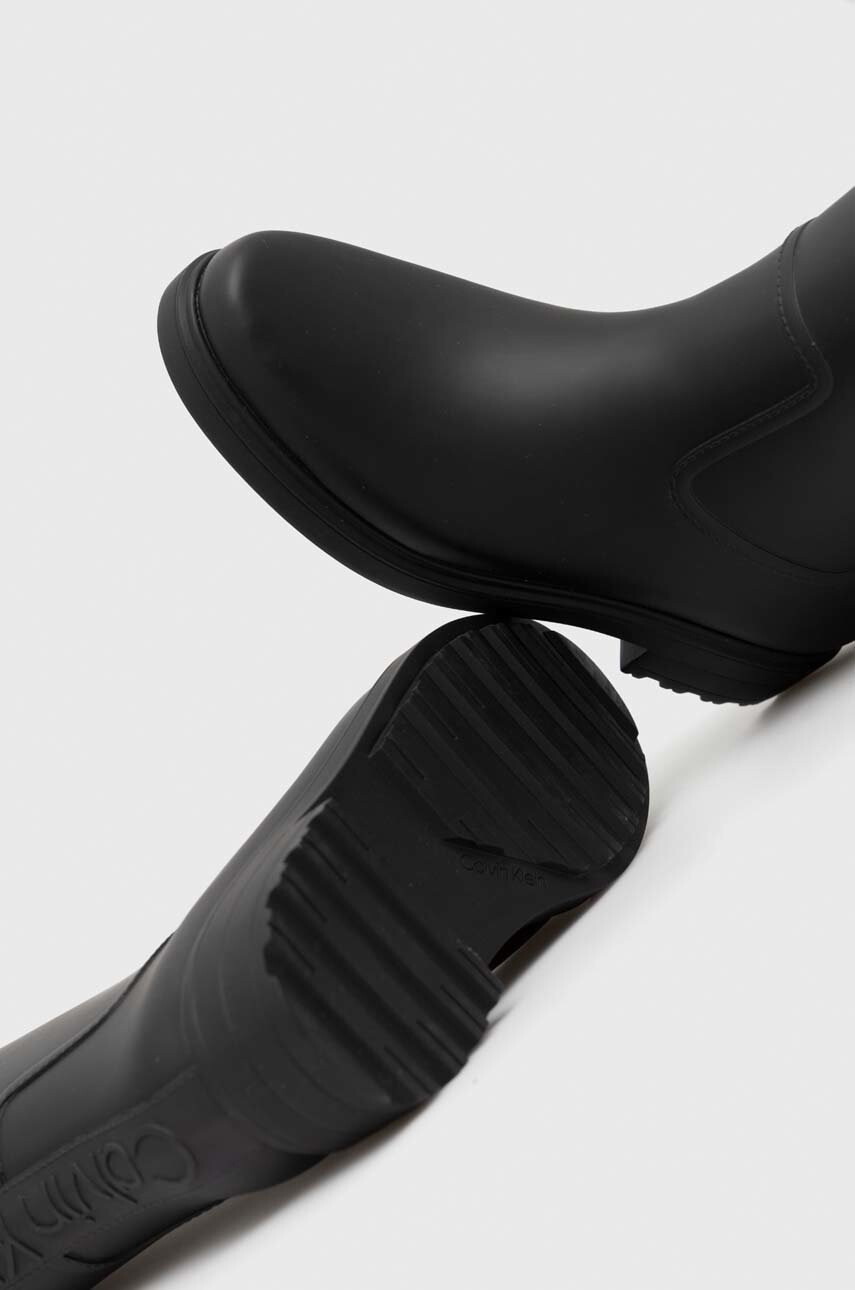 Calvin Klein Гумени ботуши Rain Boot Knee в черно - Pepit.bg