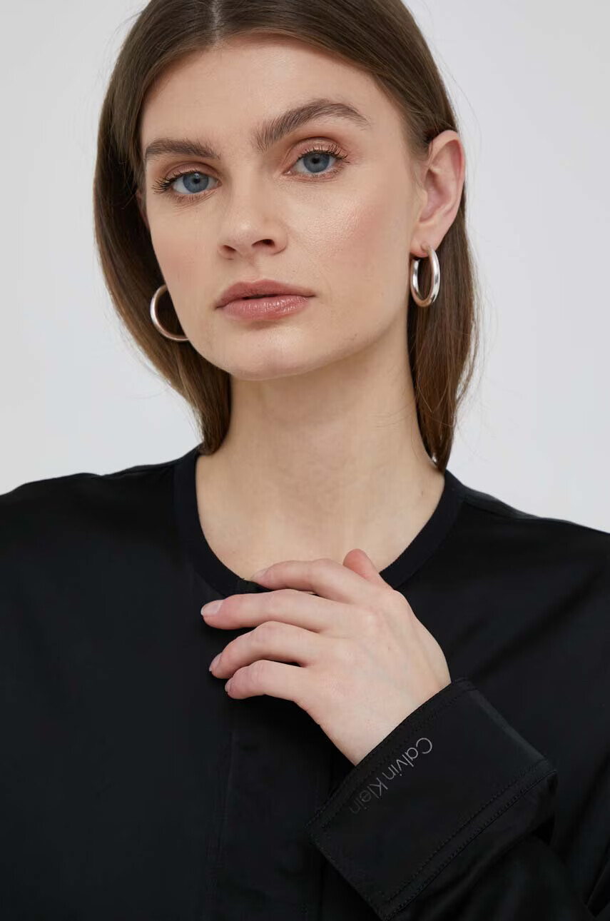 Calvin Klein Яке бомбър в черно с преходна изолация - Pepit.bg