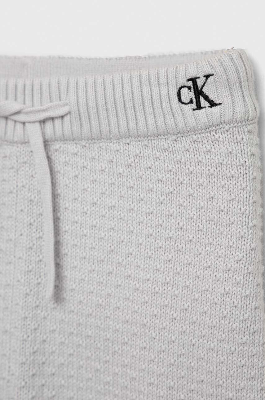 Calvin Klein Jeans Бебешки памучен комплект в сиво - Pepit.bg