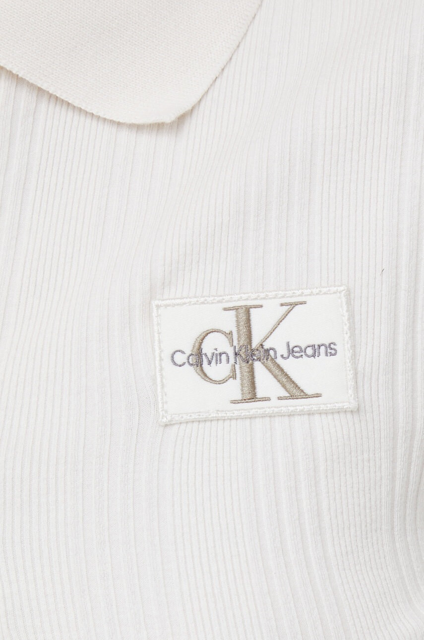Calvin Klein Jeans Блуза с дълги ръкави в бежово - Pepit.bg