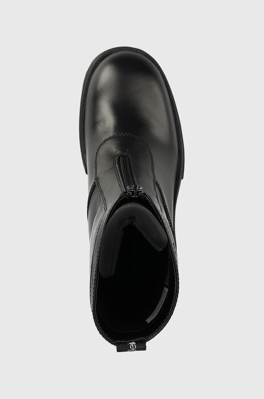 Calvin Klein Jeans Боти Chunky Heeled Boot в черно с висок ток - Pepit.bg