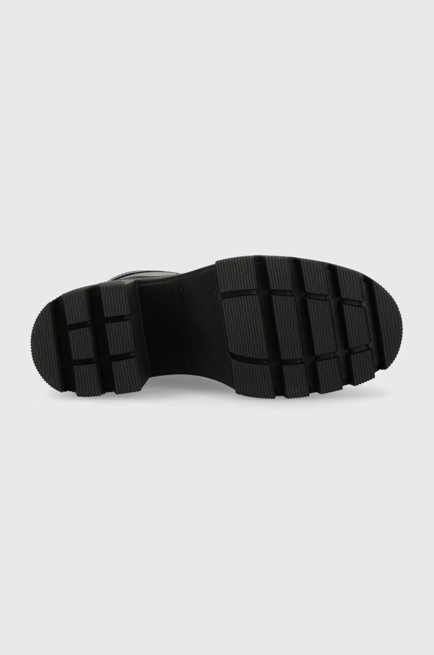 Calvin Klein Jeans Боти Chunky Heeled Boot в черно с висок ток - Pepit.bg