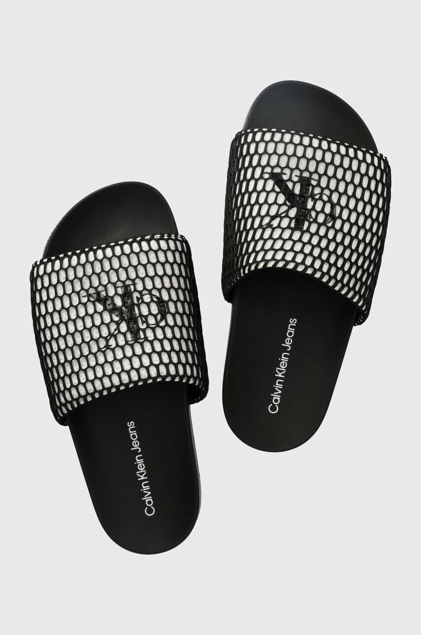 Calvin Klein Jeans Чехли COMFORT SANDAL OVERSIZED MESH в черно YW0YW00973 - Pepit.bg