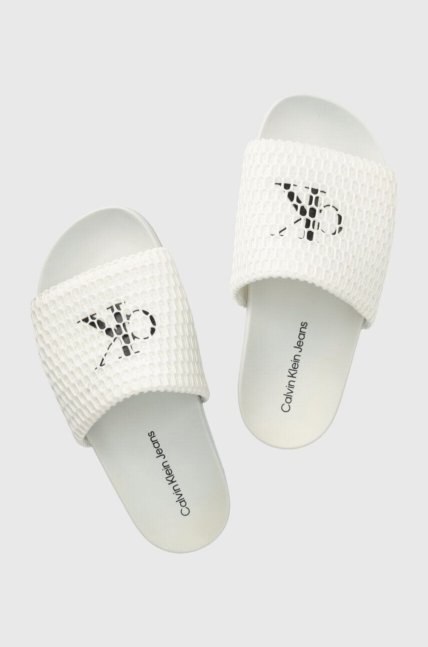 Calvin Klein Jeans Чехли COMFORT SANDAL OVERSIZED MESH в бяло YW0YW00973 - Pepit.bg