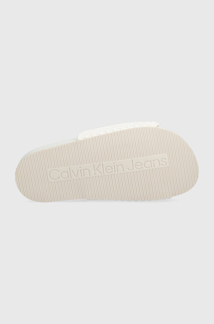 Calvin Klein Jeans Чехли COMFORT SANDAL OVERSIZED MESH в бяло YW0YW00973 - Pepit.bg