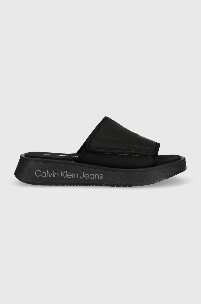 Calvin Klein Jeans Чехли PREFRESATO SANDAL SOFTNY в черно с платформа YW0YW00968 - Pepit.bg