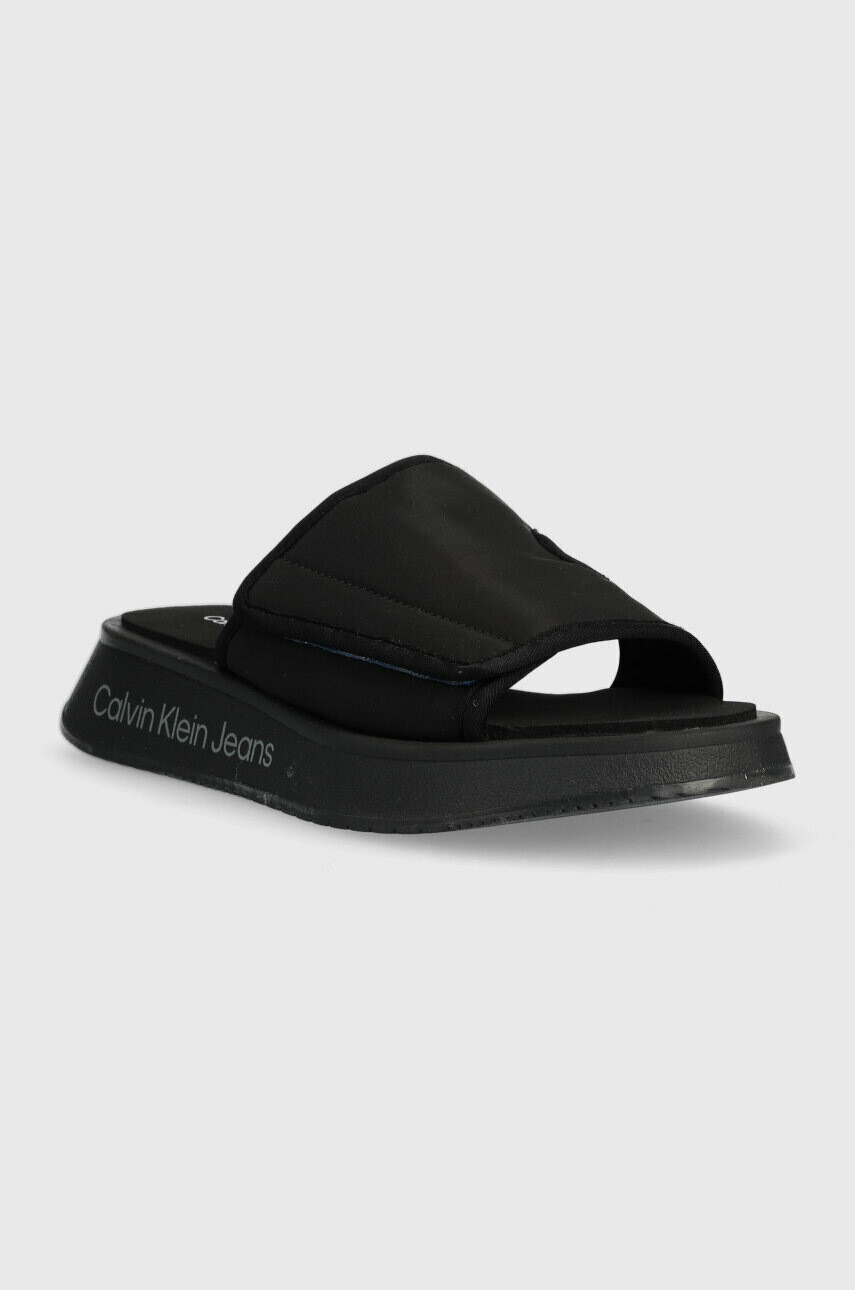 Calvin Klein Jeans Чехли PREFRESATO SANDAL SOFTNY в черно с платформа YW0YW00968 - Pepit.bg