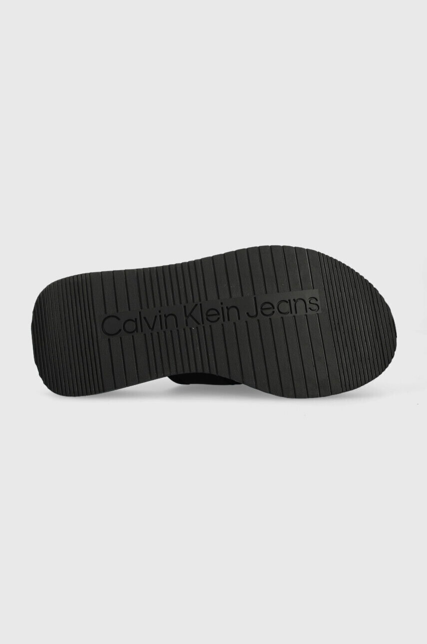 Calvin Klein Jeans Чехли PREFRESATO SANDAL SOFTNY в черно с платформа YW0YW00968 - Pepit.bg