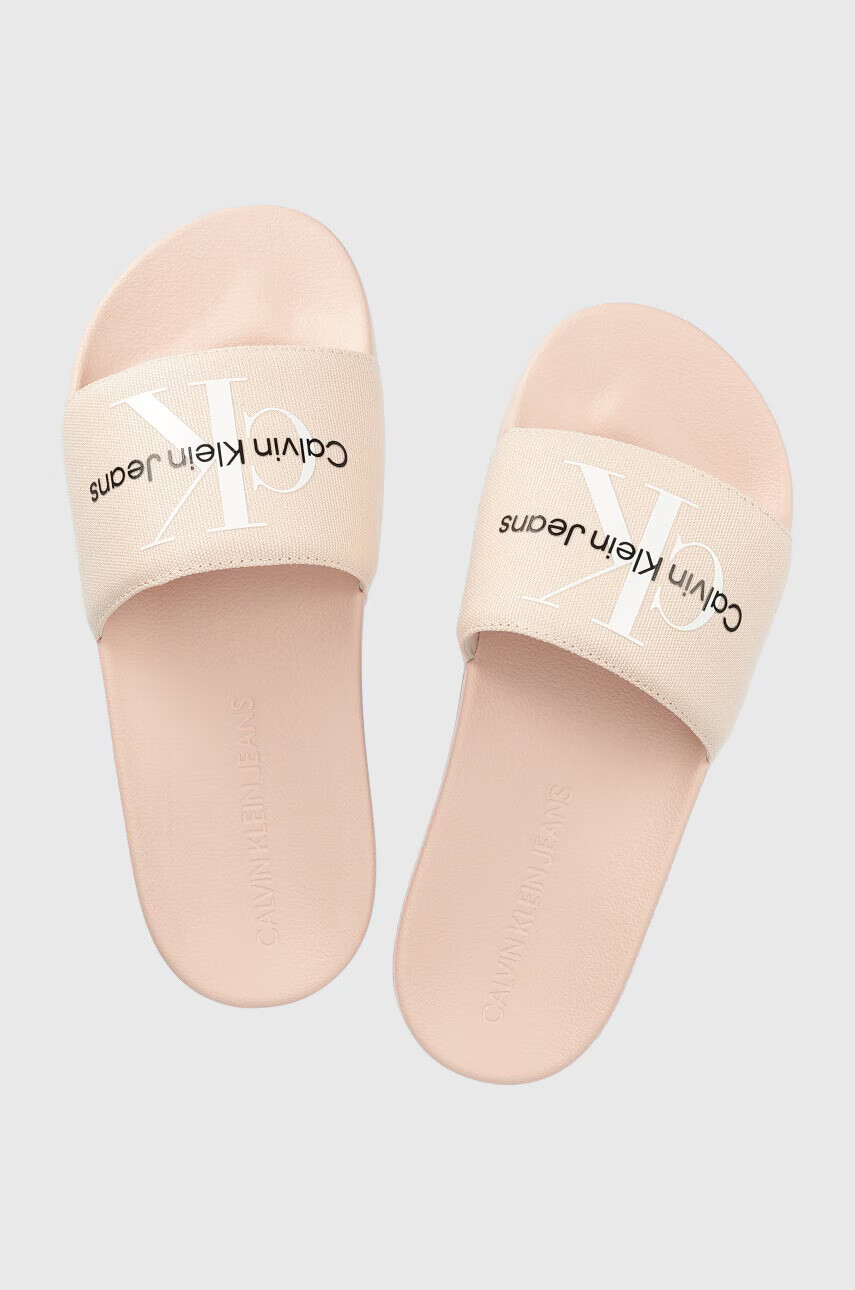 Calvin Klein Jeans Чехли SLIDE MONOGRAM CO в розово YW0YW00103 - Pepit.bg