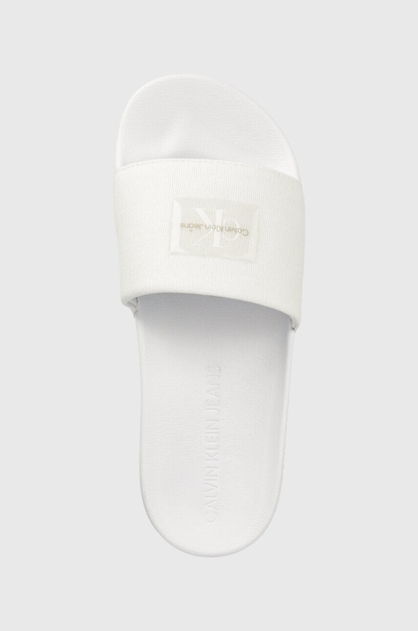 Calvin Klein Jeans Чехли SLIDE TPU PATCH в бяло YW0YW01090 - Pepit.bg