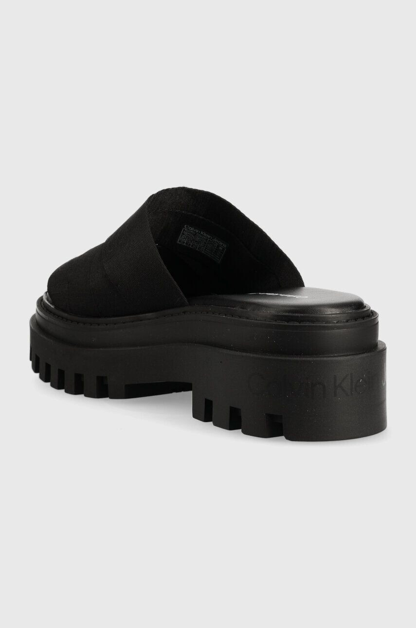 Calvin Klein Jeans Чехли TOOTHY COMBAT SANDAL WEBBING в черно с платформа YW0YW00949 - Pepit.bg