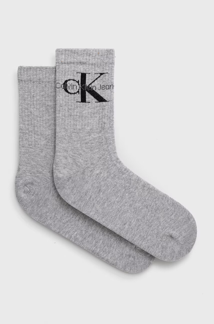 Calvin Klein Jeans Чорапи дамски в сиво - Pepit.bg