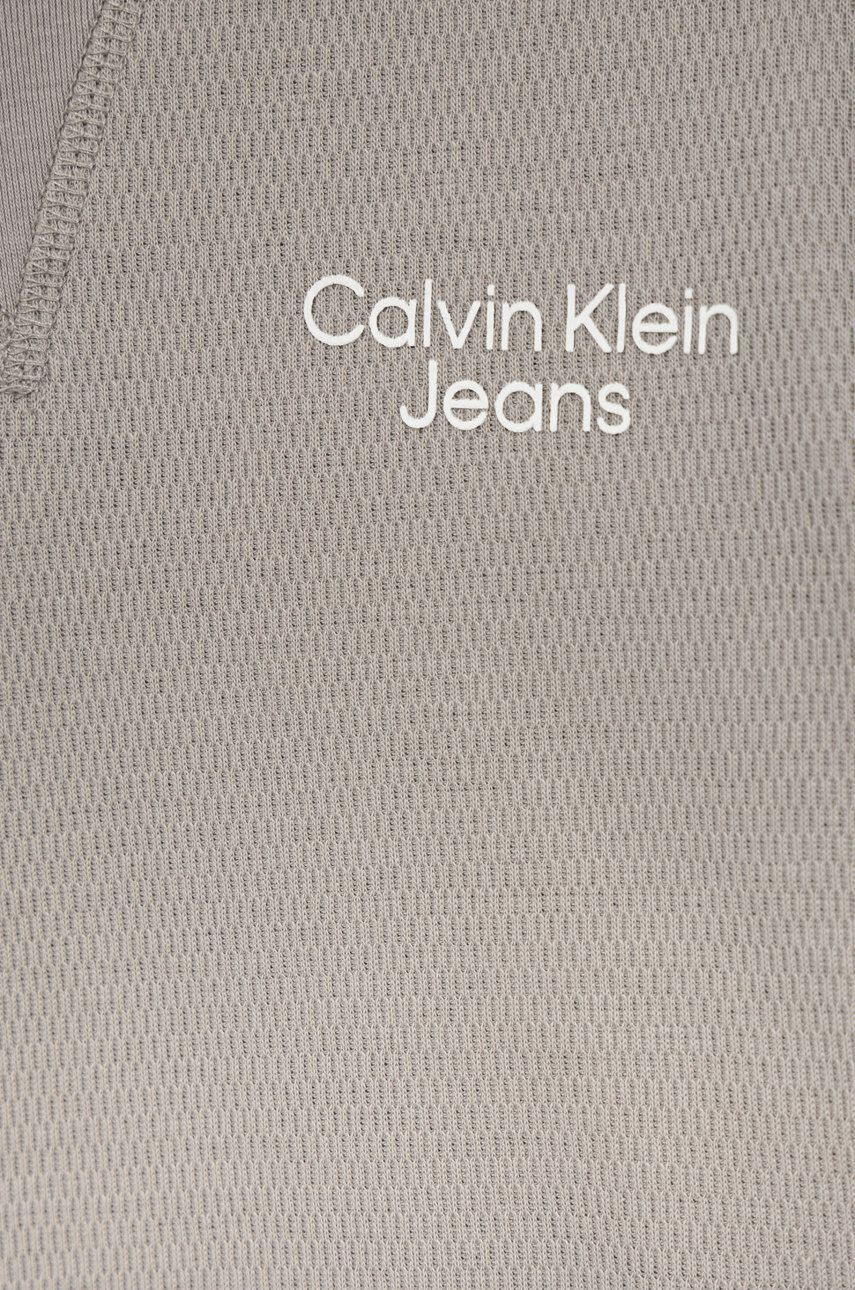 Calvin Klein Jeans Детска блуза с дълги ръкави в сиво с изчистен дизайн - Pepit.bg