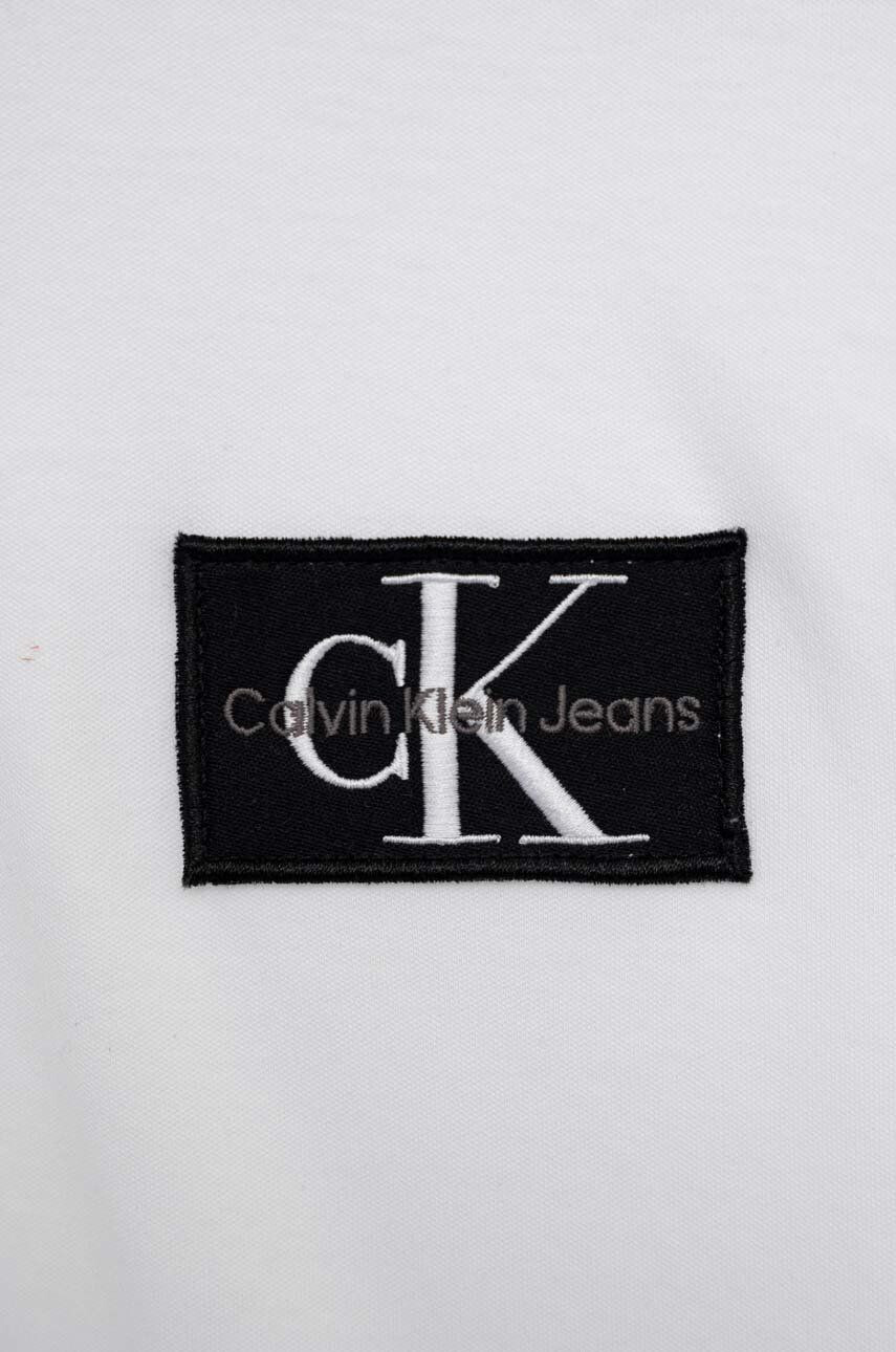 Calvin Klein Jeans Детска блуза с дълги ръкави в бяло с изчистен дизайн - Pepit.bg