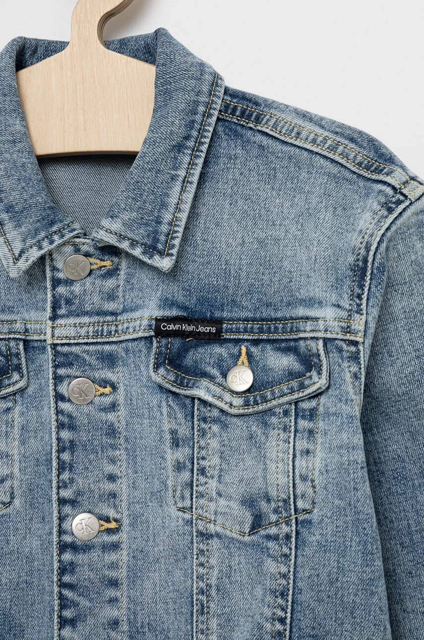 Calvin Klein Jeans Детска дънкова рокля къс модел със стандартна кройка - Pepit.bg