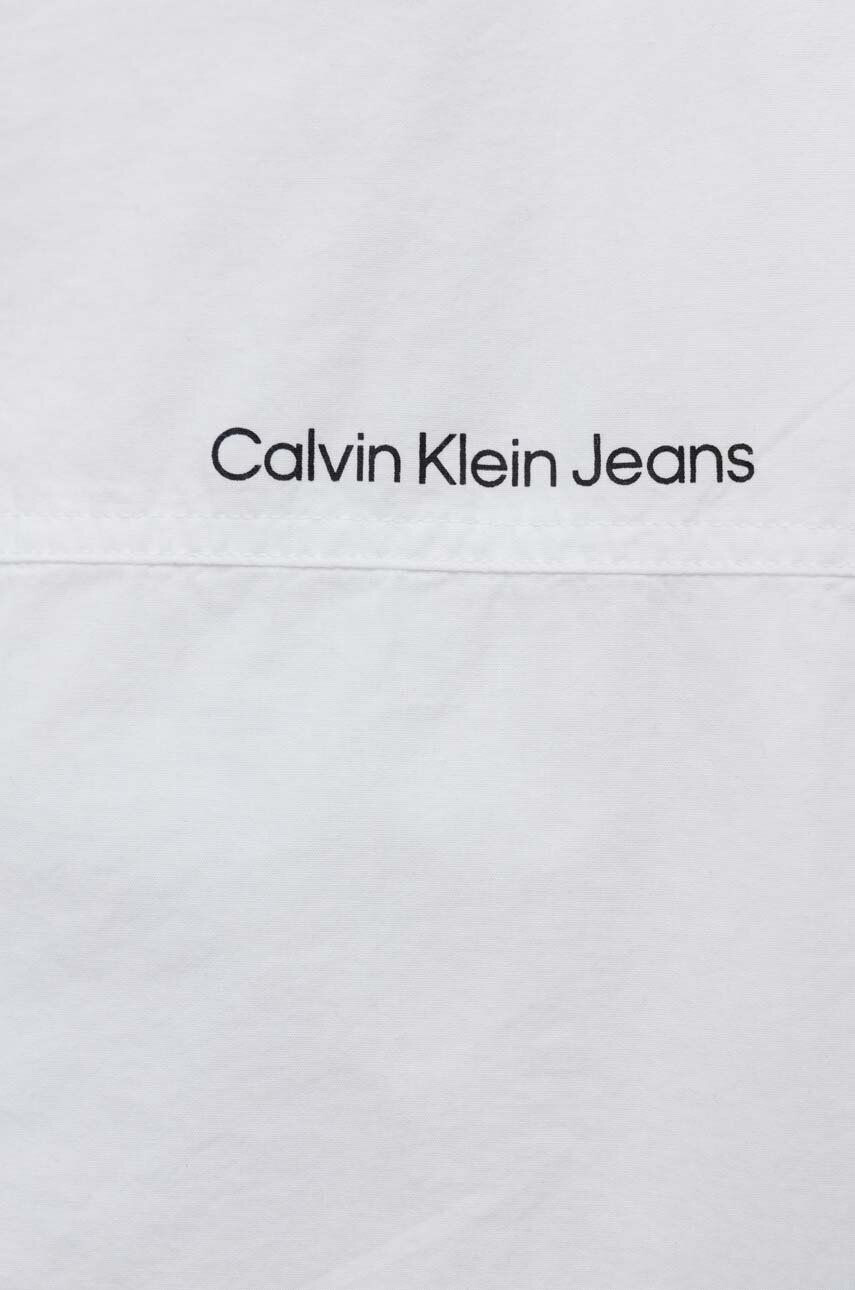 Calvin Klein Jeans Детска памучна риза в бяло - Pepit.bg