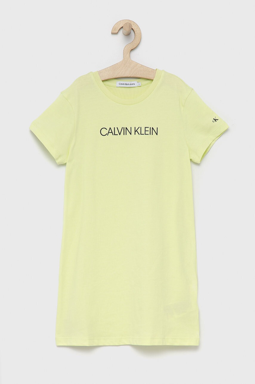 Calvin Klein Jeans Детска памучна рокля - Pepit.bg