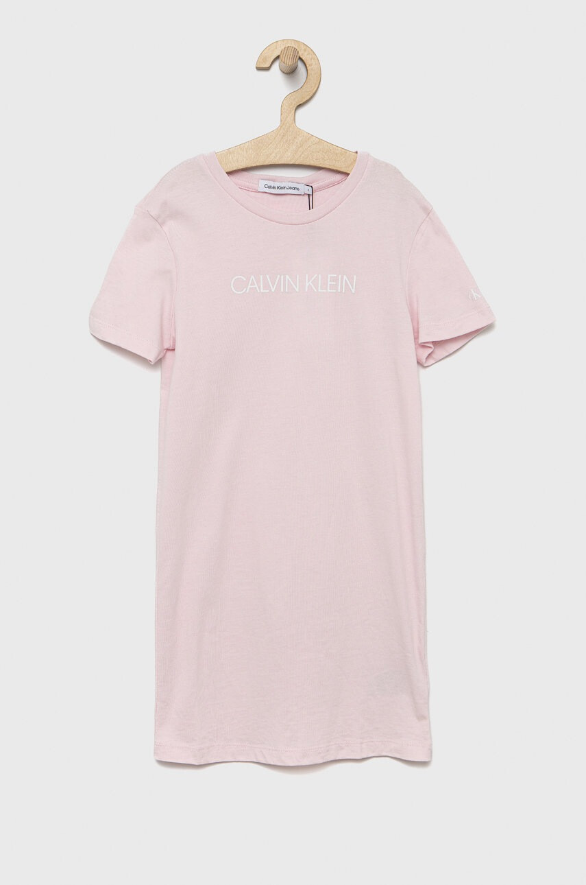 Calvin Klein Jeans Детска памучна рокля - Pepit.bg