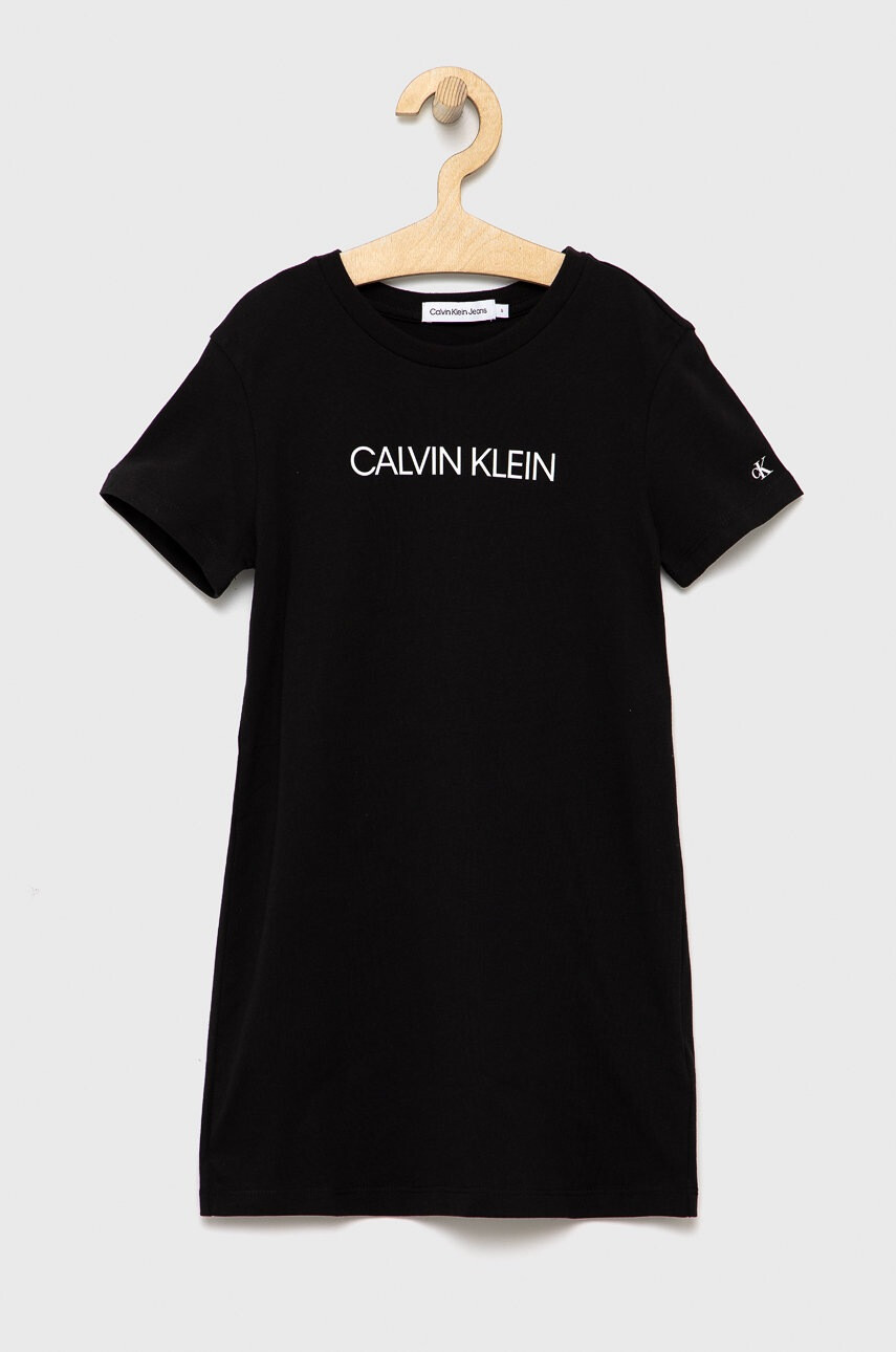 Calvin Klein Jeans Детска памучна рокля - Pepit.bg