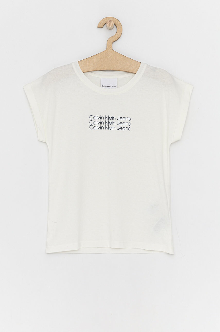 Calvin Klein Jeans Детска памучна тениска - Pepit.bg
