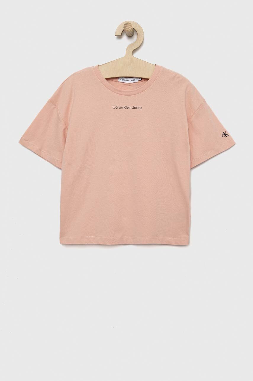 Calvin Klein Jeans Детска памучна тениска - Pepit.bg