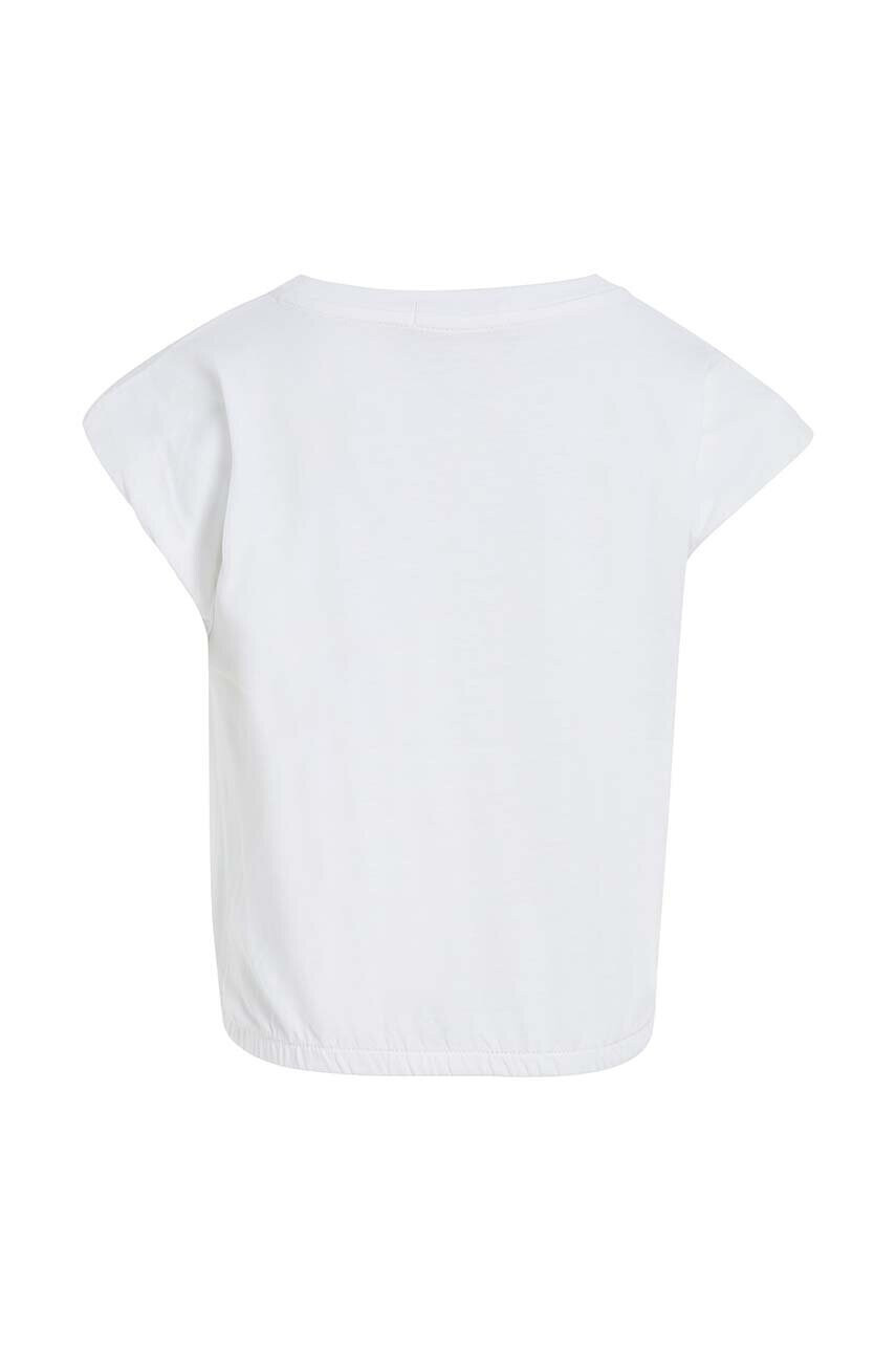 Calvin Klein Jeans Детска памучна тениска в бяло - Pepit.bg