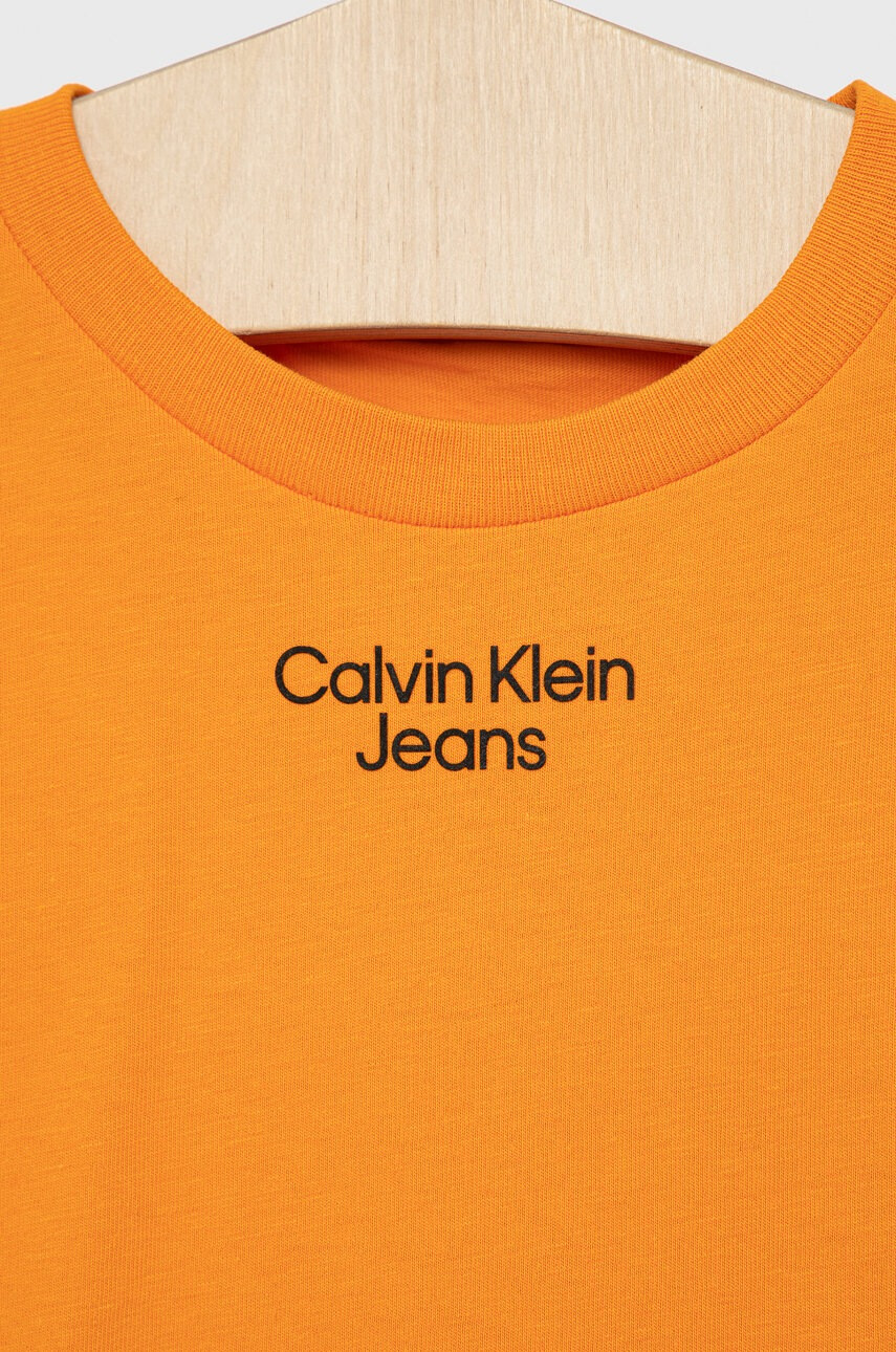 Calvin Klein Jeans Детска памучна тениска - Pepit.bg