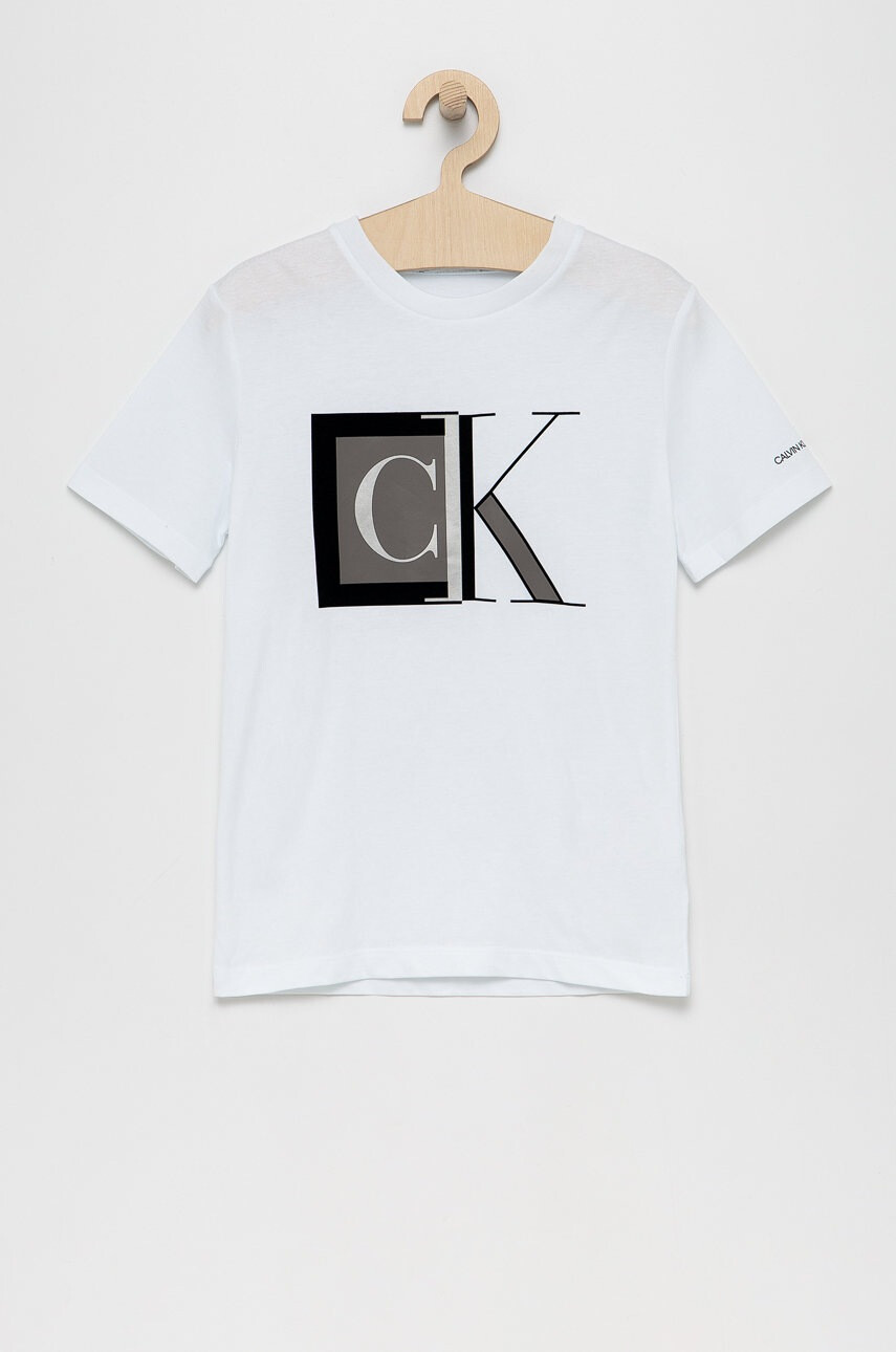 Calvin Klein Jeans Детска памучна тениска - Pepit.bg