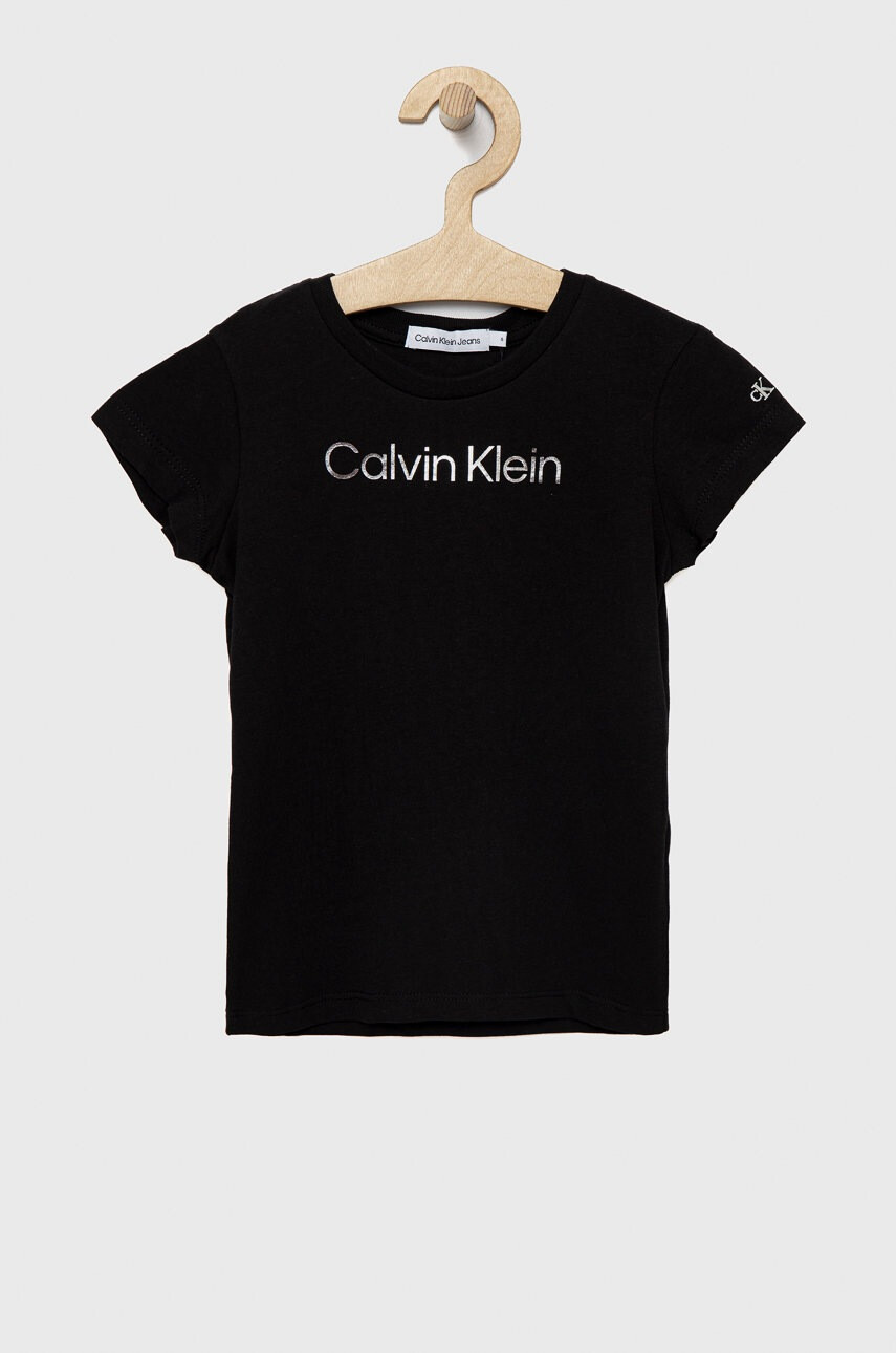 Calvin Klein Jeans Детска памучна тениска - Pepit.bg