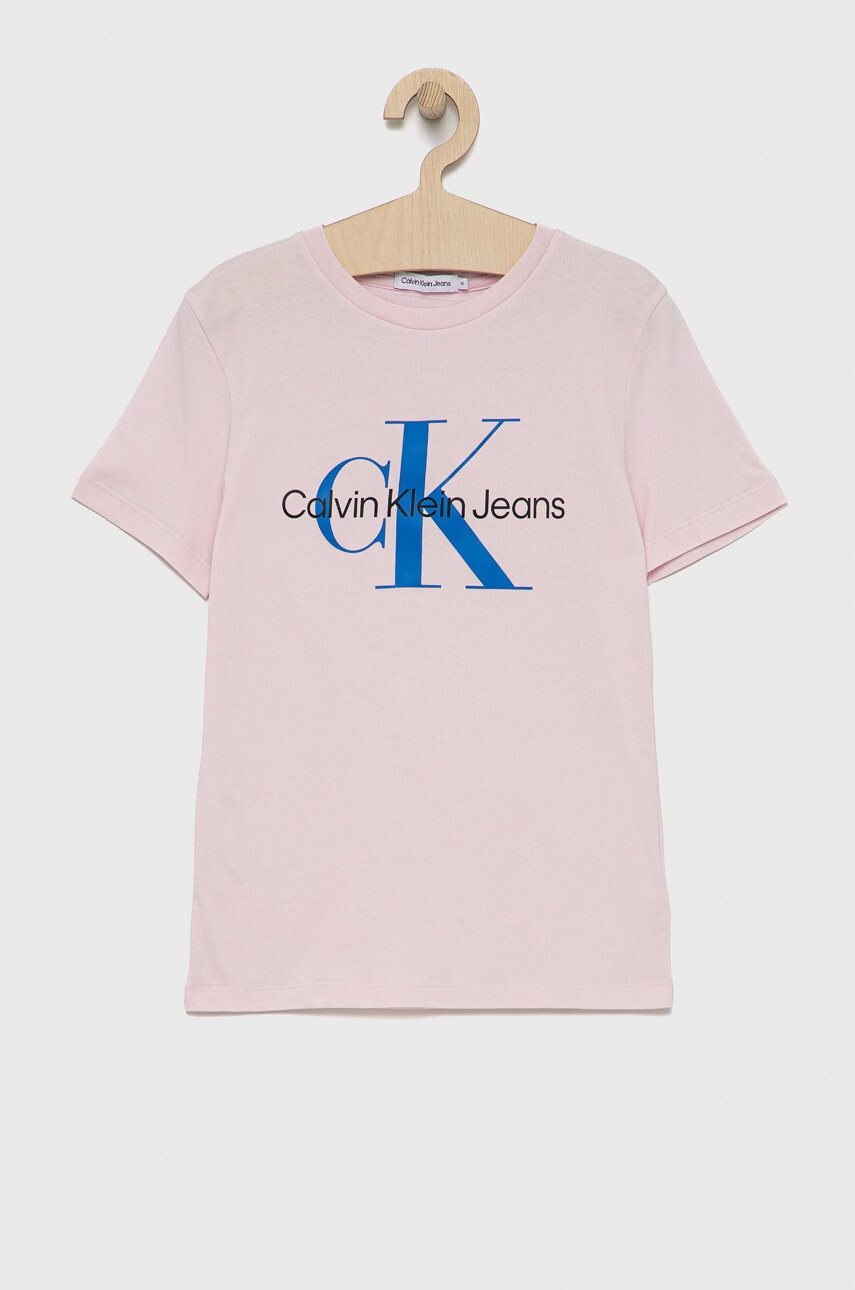 Calvin Klein Jeans Детска памучна тениска - Pepit.bg