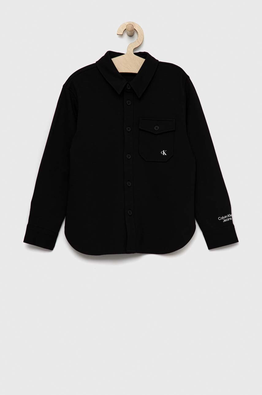 Calvin Klein Jeans Детска риза в черно - Pepit.bg