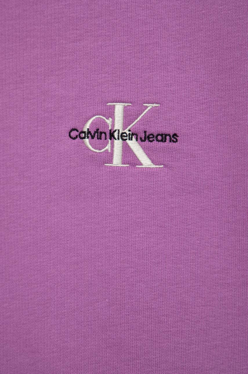 Calvin Klein Jeans Детска рокля в лилаво къс модел със стандартна кройка - Pepit.bg