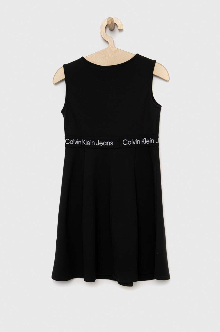 Calvin Klein Jeans Детска рокля в бяло къс модел разкроен модел - Pepit.bg