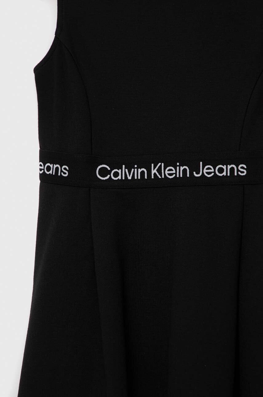 Calvin Klein Jeans Детска рокля в бяло къс модел разкроен модел - Pepit.bg