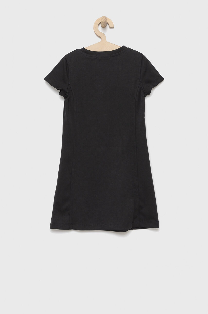Calvin Klein Jeans Детска рокля в черно къс модел разкроен модел - Pepit.bg
